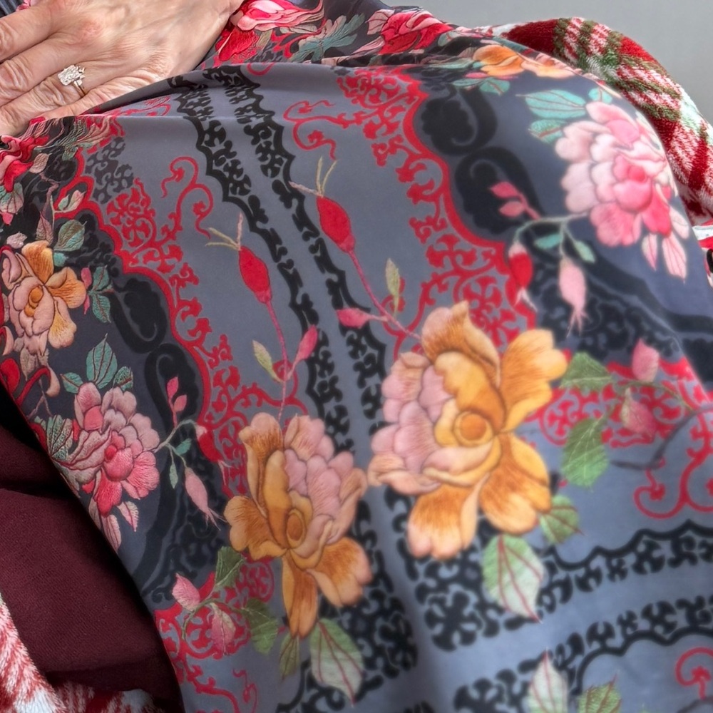 Johnny Was Floral faux Wrap Midi Dress